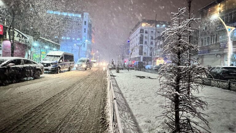 Hakkari’de kar yağışı etkili oldu