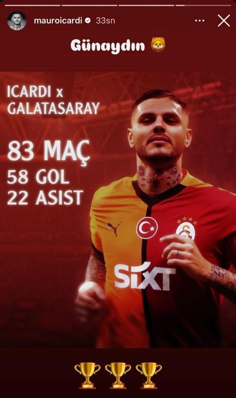 Mauro Icardi'nin sosyal medyadaki paylaşımı eleştirilere yanıt verince sansasyon yarattı...