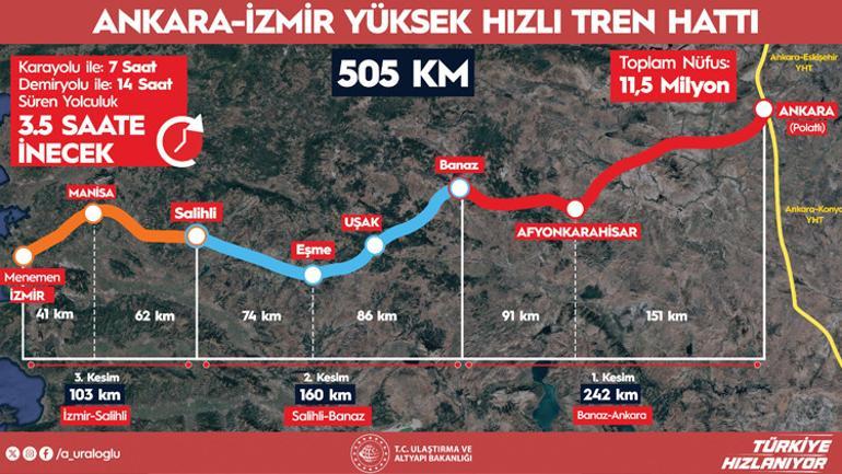 İlk ışık Ankara ve Izmir arasındaki en uzun tünelde ortaya çıktı